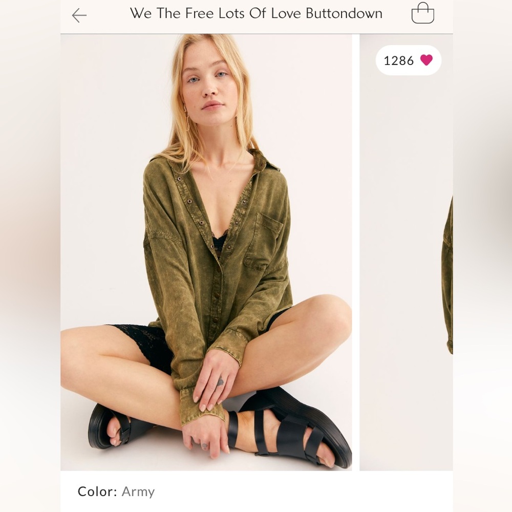We The Free Lots of Love Buttondown XS